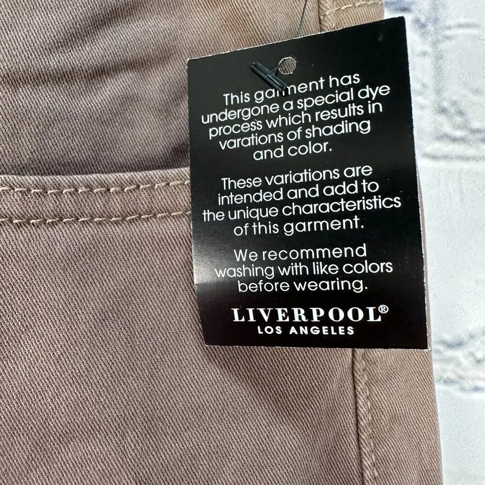 Liverpool LA Regent The Relaxed Straight Leg Twill Pant, W30‎ x L34, Cub Brown